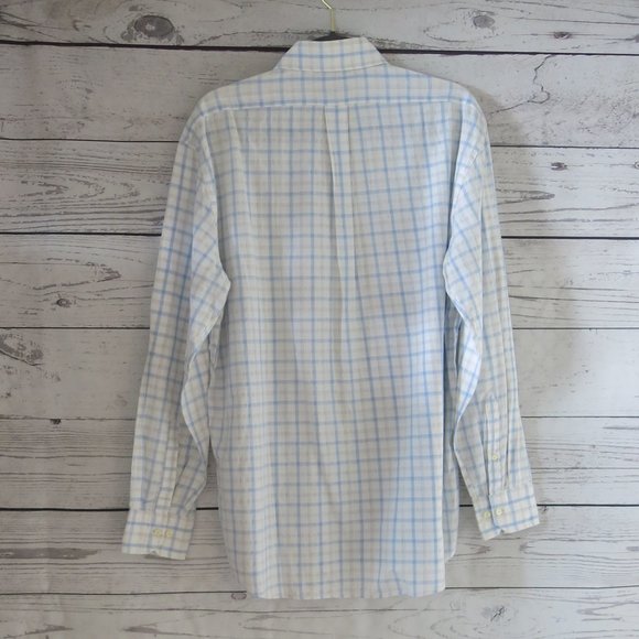 Canali 100% Cotton Checks Plaids Button Down Long Sleeve Shirt - Size Large - Picture 3 of 6
